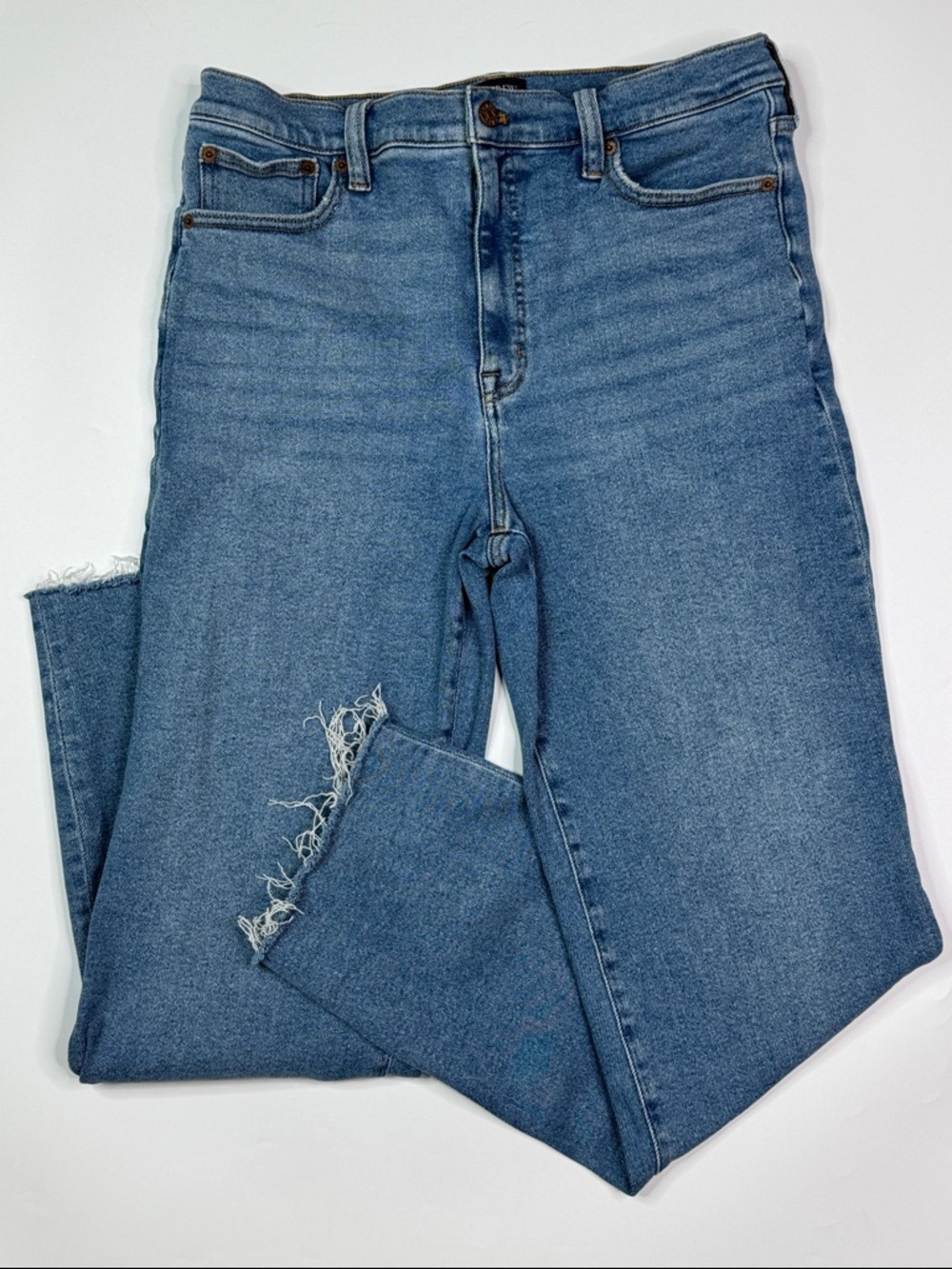 J. Crew Stovepipe Raw Hem Jeans Size 31T